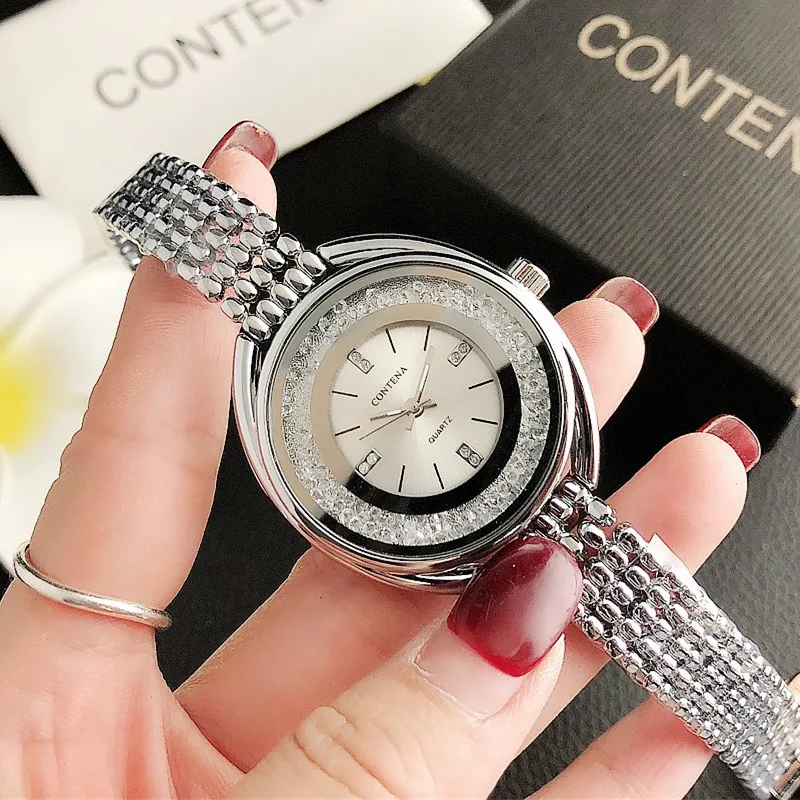 New Watch For Women High-End Luxury Stainless Steel Rhinestone Dial Wristwatch Water Resistant Woman Accesories Gifts for Women 6