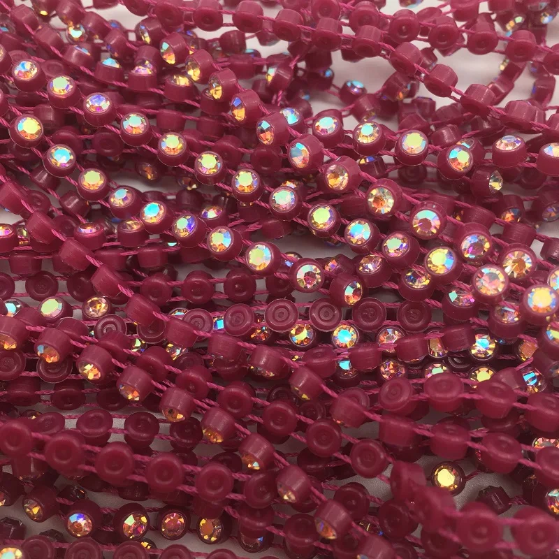 TABA® Sparkling AB Crystal Rhinestone Trim - 10 Yards of Elegant Rhinestone Banding