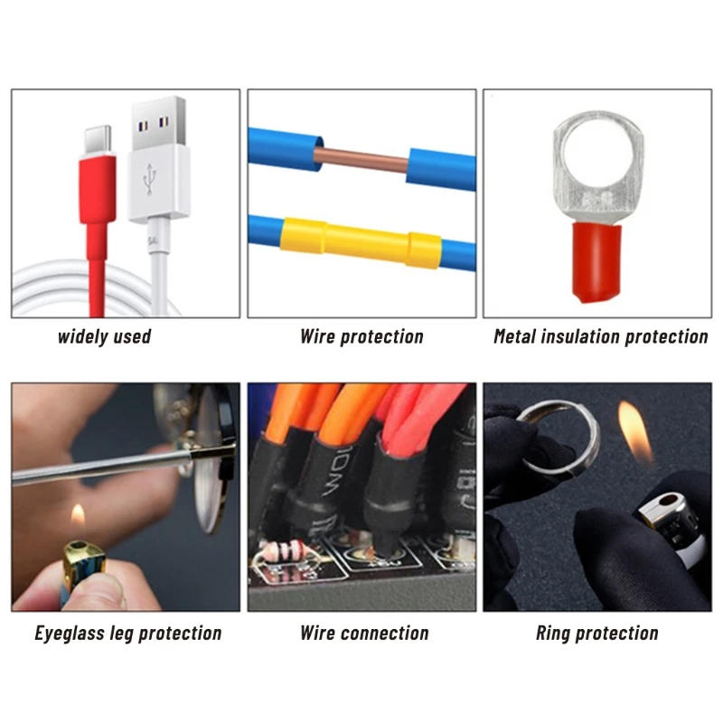 164 Pcs Heat Shrink Tube Kit Insulation Sleeving Electrical Wire Cable Wrap Assortment Kit With Case Shrink Ratio 2:1 heat shrink tubing