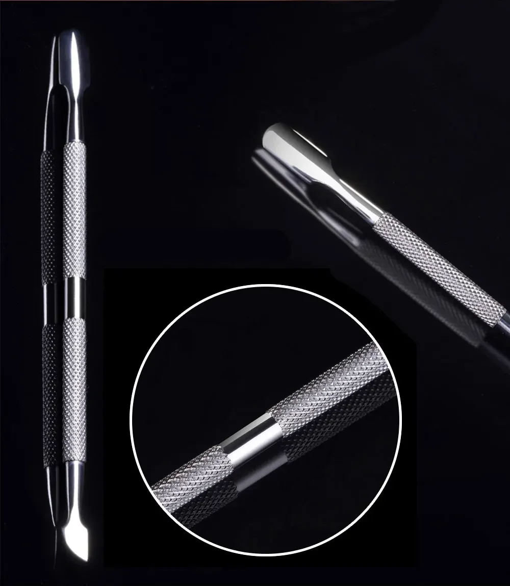 Description Picture 6 of item1pcs Stainless Steel Cuticle Pushers Dead Skin Remover Double Sided Finger Nail Cuticle Pusher Manicure Nail Care Pedicure Tool