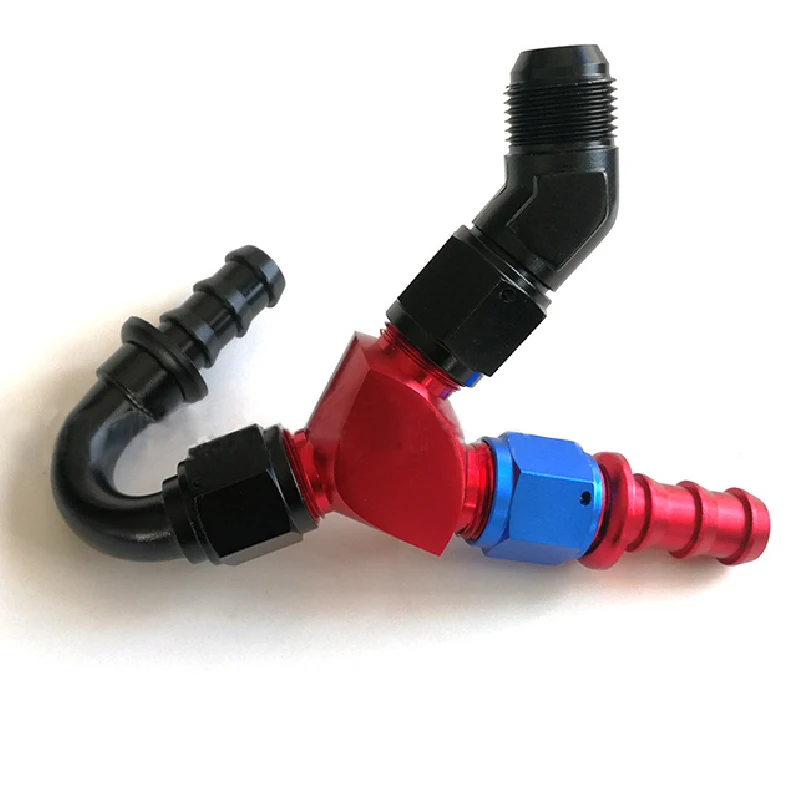 Oil Fuel Fittings Male To Female Thread 90/45 Degree Swivel Coupler AN Adapter Oil Cooler Joint Aluminum Transformation Fittings
