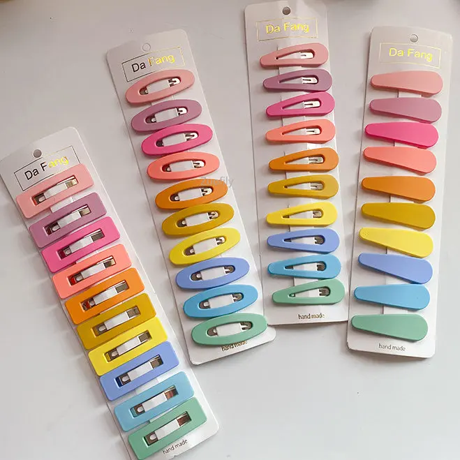 5cm Snap Hair Clips BB Hairpin Metal Barrettes for Baby Children Women Girls Styling 10Pcs/Set hair clips,hair accessories