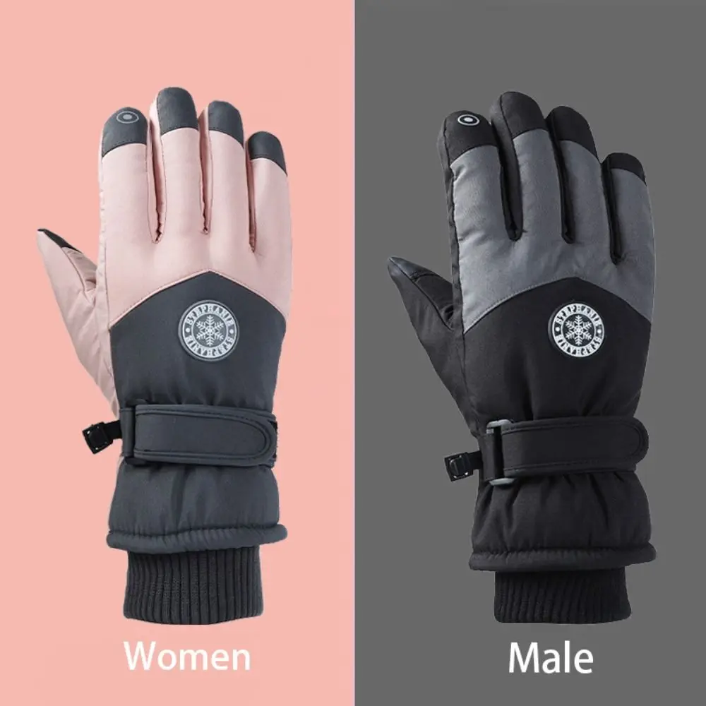 

Touch Screen Winter Ski Gloves Outdoor Sports Waterproof Windproof Velvet Gloves Thicken Thermal Driving Gloves Winter