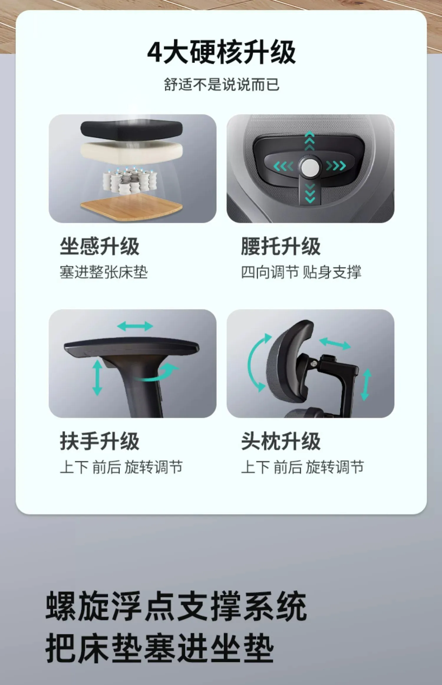 Description Picture 5 of itemMobile Desk Chair Gaming Ergonomic Arm Folding Swivel Recliner Camping Chair Massage Folding Cadeira De Escritorio Furnitures