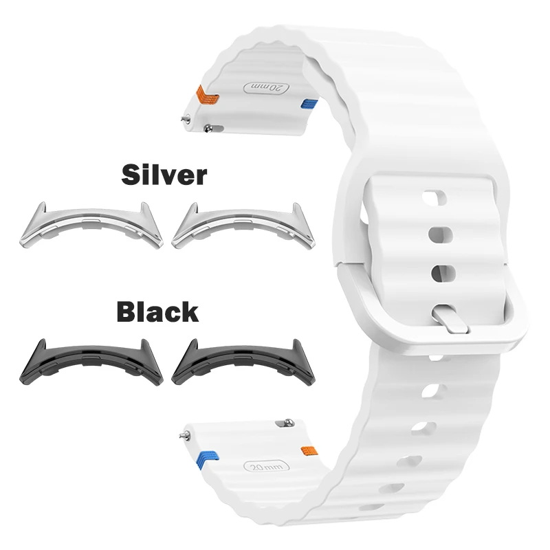 Versatile 22mm Soft Silicone Watch Band