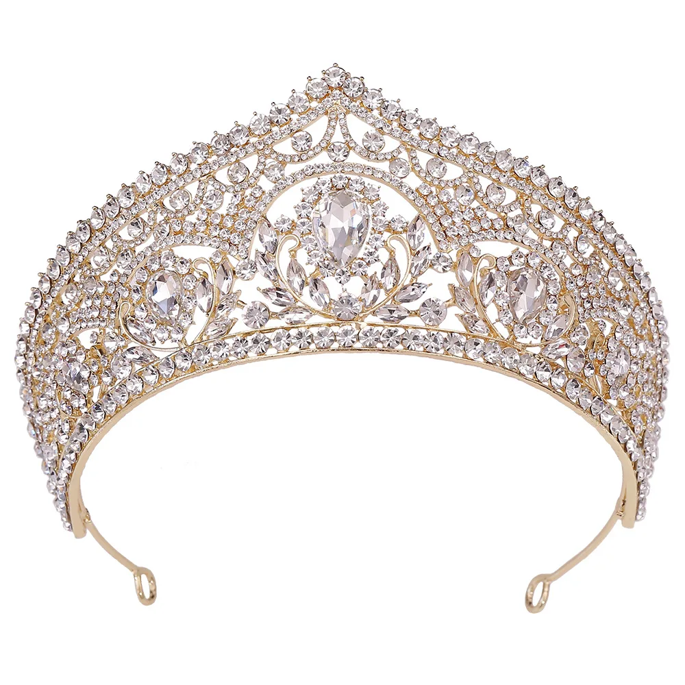 KMVEXO Baroque Red Crystal Leaf Crowns Wedding Hair Accessories Party Headpieces Women Bride Tiaras Pageant Hair Jewelry jewelry accessories hair accessory hair headdress bridal headwear hair band crown
