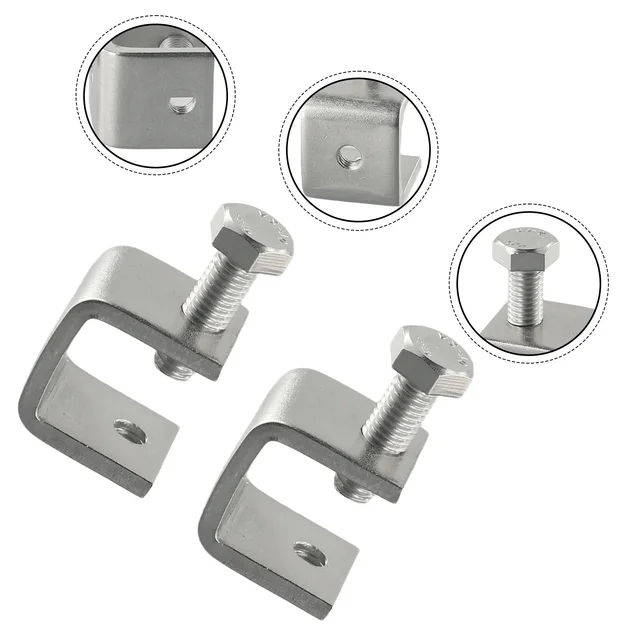 C-clamp Jaw Stainless Steel C Clamps Corrosion-resistant Rust-proof Adjustable Positioning Screw For General Clamping Needs 5