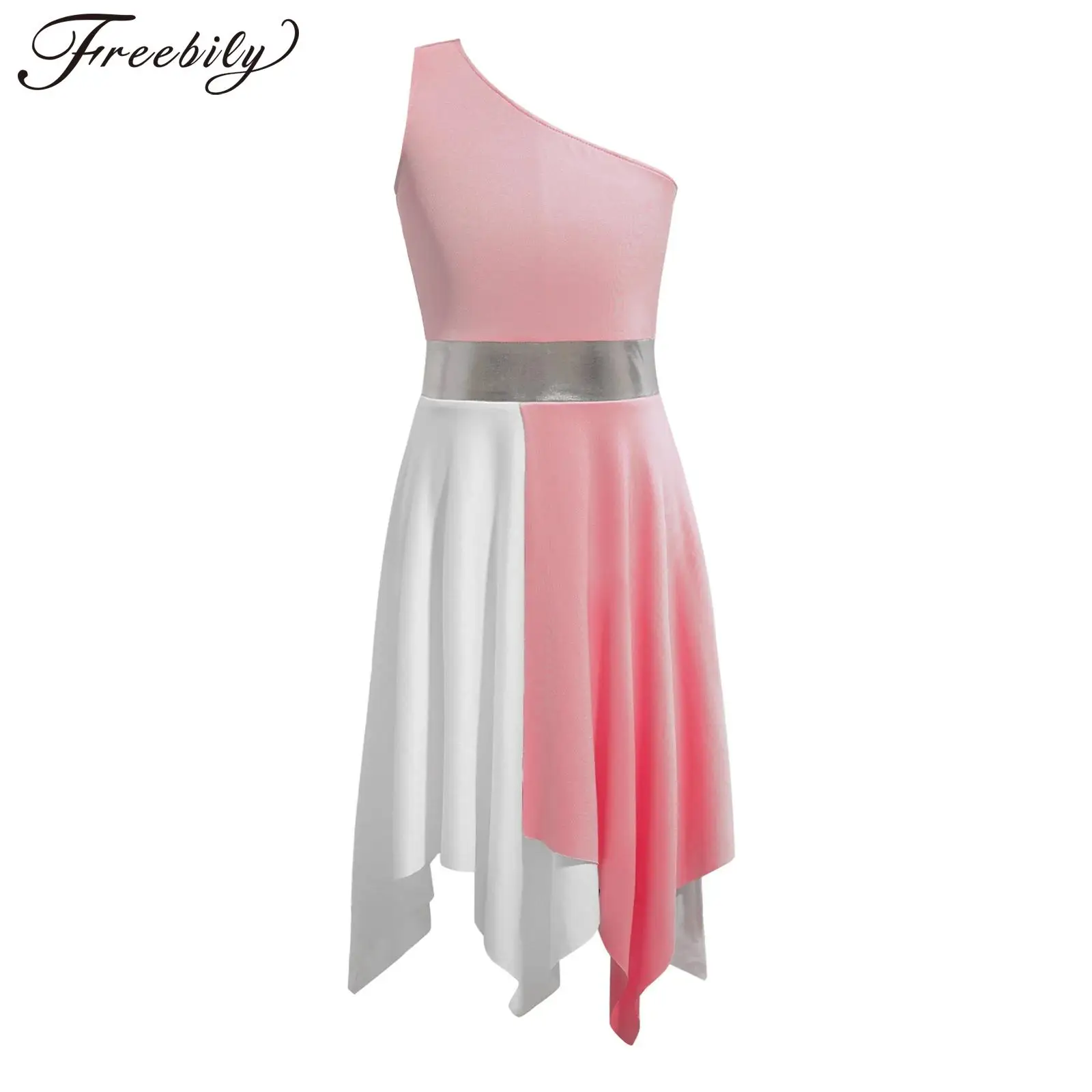 Bambini Ragazze Lode Vestito Da Ballo Bambini Senza Maniche Moderno Contemporaneo Liturgico Dancewear Costumi Da Ballo Lirico