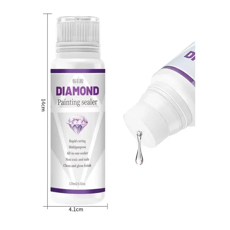 120ML Adhesives Sealers Diamond Painting Sealer Puzzle Art Glue Permanent Hold Shine Effect Sealer Diamond Painting Puzzle