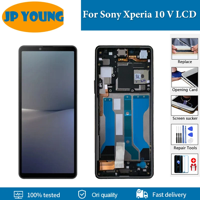 6.1 "Oled Originale Per Sony Xperia 10 V Display Lcd Touch Screen Digitizer Assembly Per Sony X10 V Lcd Parti Di Riparazione Di Ricambio