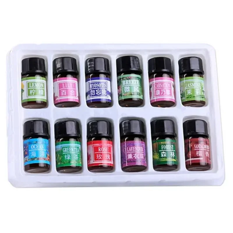 12 pièces 3ML désodorisant plante naturelle aromathérapie huile essentielle climatisation parfum arôme diffuseur parfum humidificateur