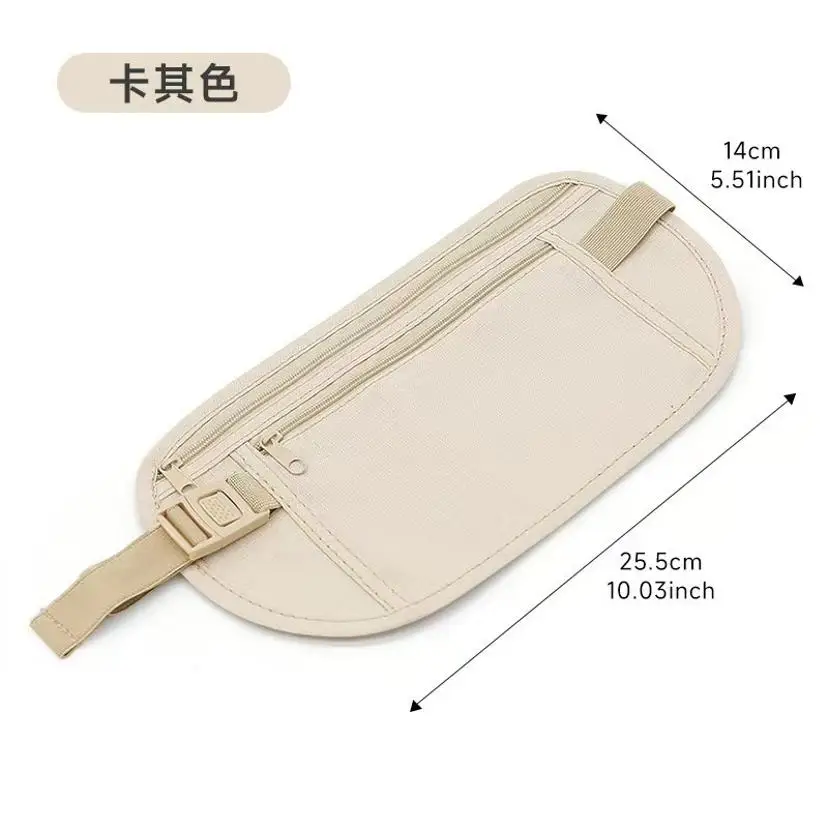 1 Pcs Home Travel Pocket Anti-Theft Waist Bag Passport Holder For Outdoor Sports Running Hidden Slim Wallet Document Bag