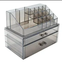 Desktop Makeup Storage Box Multi-layer Drawer Lipstick Organizer Multi-functional Storage Transparent Black Makeup Organizer 1
