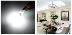 Set of 10 Dimmable LED COB Mini Bulbs - 6W Candle Light Replacements for Chandelier and Spotlight (Cold White)