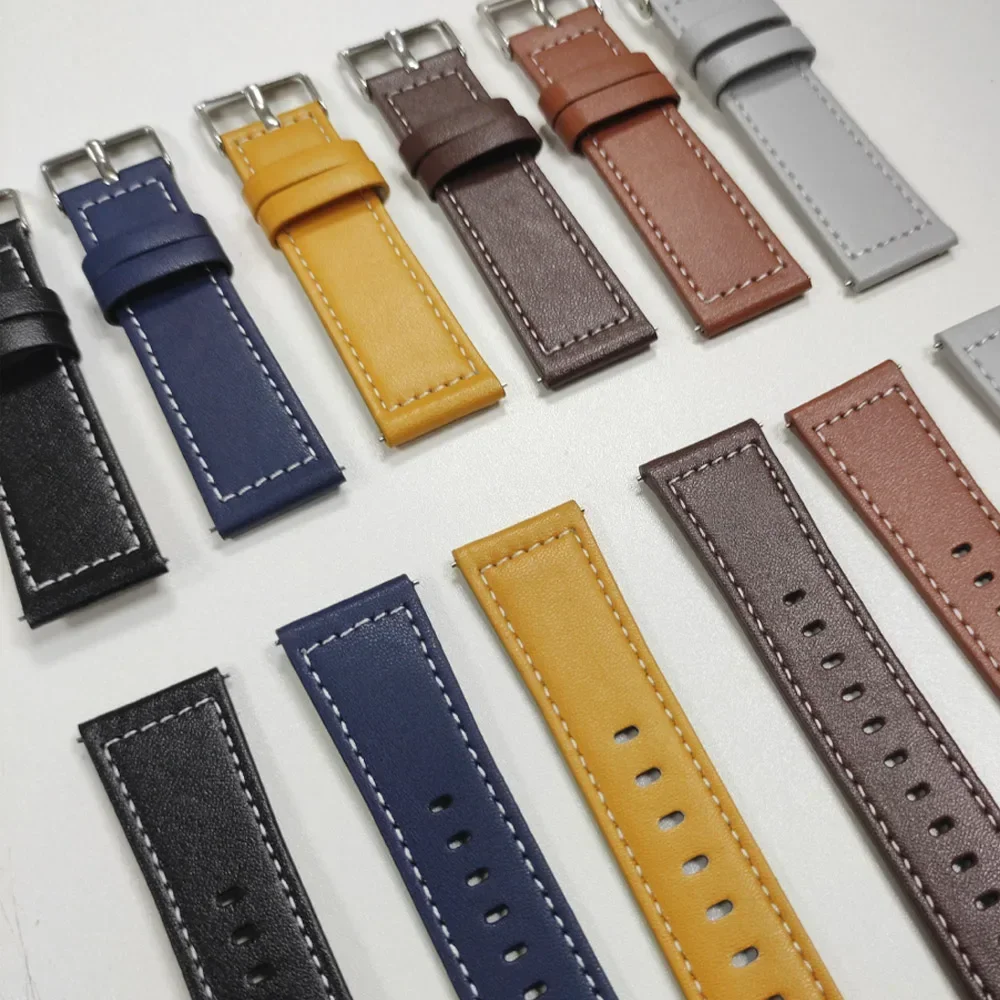 Elegant 20/22mm Leather Watch Strap Bracelet