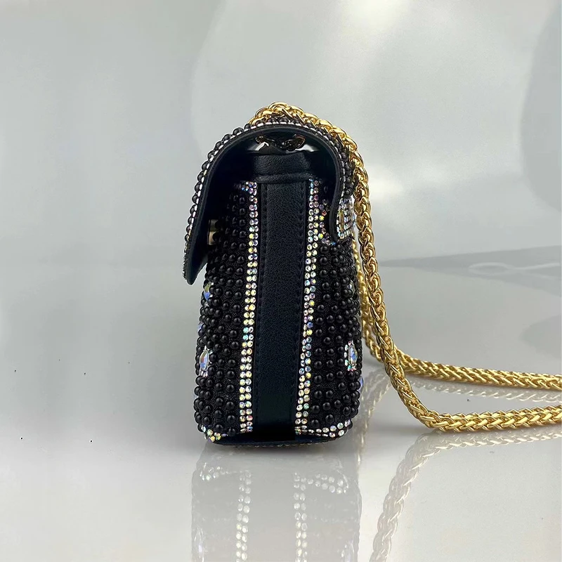 JIOMAY Fashion Messenger Bag Luxury Designer Bags Pearl Square Bag Diamond Luxury Purse For Wedding Bags For Women 2024 Handbag