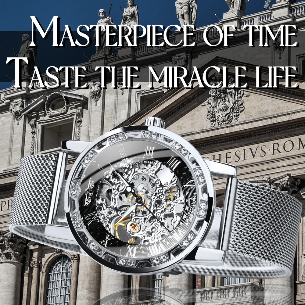 Orologio da uomo al quarzo con quadrante intagliato, classico