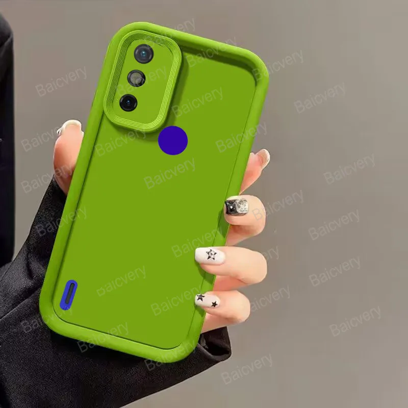Colorful Matte TPU Shockproof Case with Lens Cover
