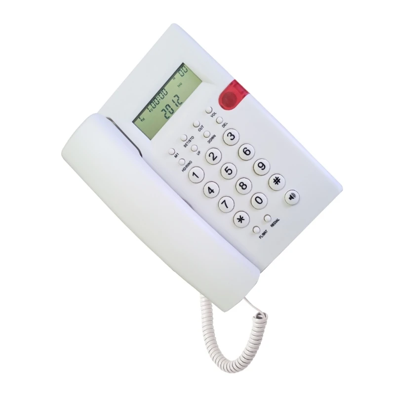 K010A-1 Landline Telephone CallerID Music Retention Redial Adjustable LCD Phone