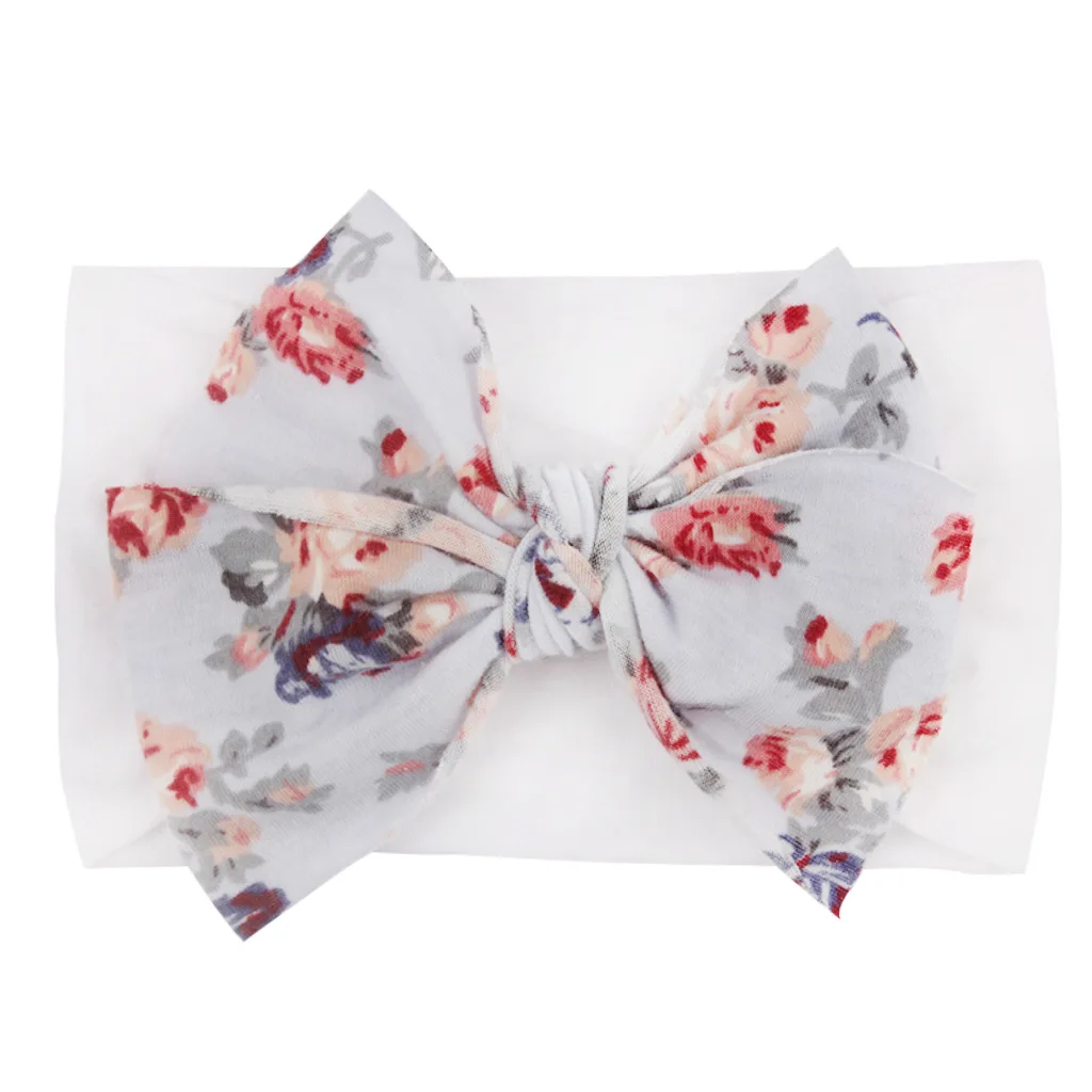 New Bohemia Elastic Printed Flower Kids Headband Newborn Infant Knot Bows Headwraps Baby Girls Headwear Cute Gifts Photo Props ergo baby accessories Baby Accessories