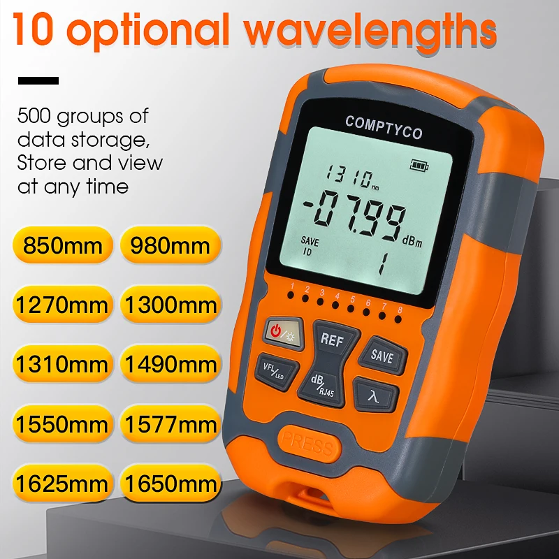 AUA-M70 1/10/15/30/50MW 4 in 1 Optical Power Meter Visual Fault Locator Network Cable Test Optical Fiber Tester VFL -70~+10dBm