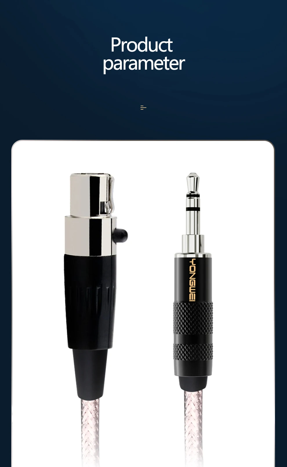 YONGWEI Jack 3.5mm 1/8 to 3-Pin Mini XLR Cable TRS 1/8 Inch Aux Stereo Male to Mini XLR Female Audio Adapter Cable for AKG K550