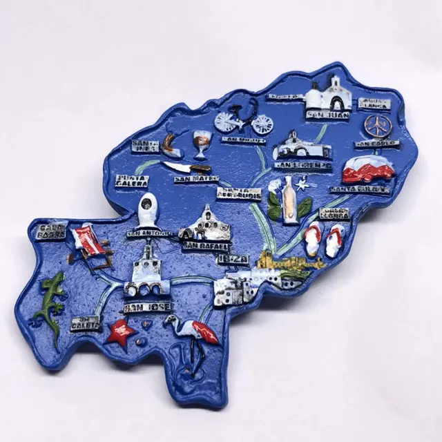 스페인 관광 명소의 매력을 가정에 더하는 3차원 수지 냉장고 자석