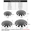 3D Round Carpets for Living Room Simple Black&White 3D Stereo Vision Carpet Area Rugs Geometric Anti-Skid Home Bedroom Floor Mat 4