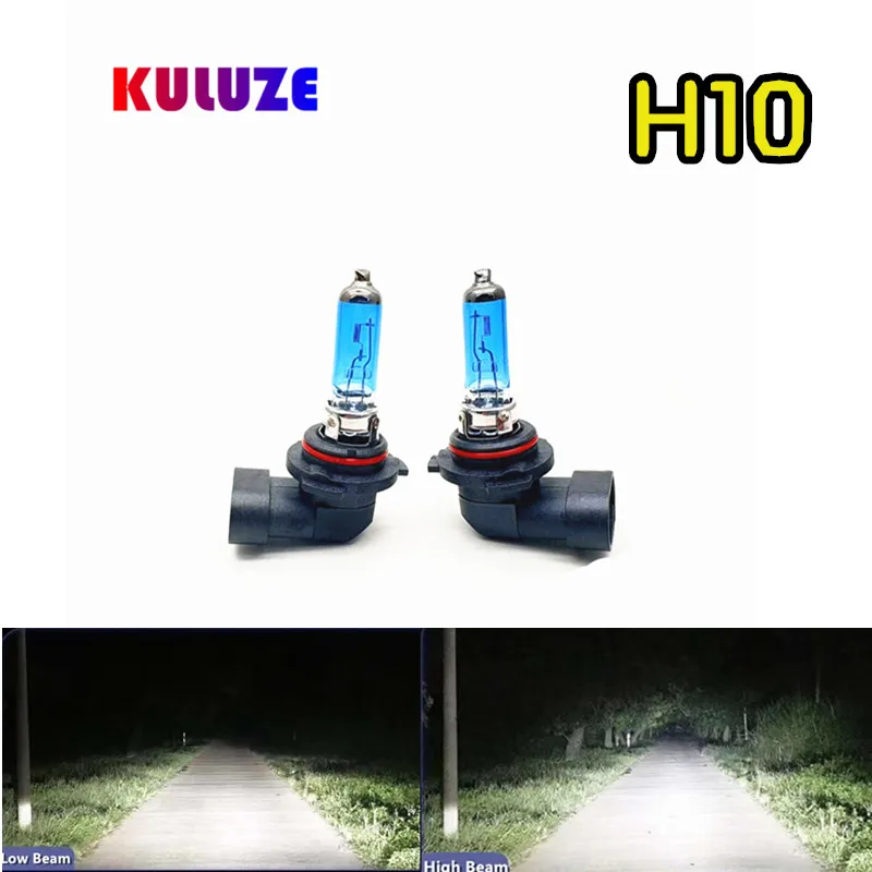 H10 2개 12V 100W PY20d 슈퍼 화이트 플래티넘 전구 자동차 헤드라이트 라이트 할로겐 전구 자동차 안개등 6000K