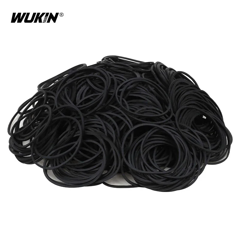 Black Rubber Bands High Elastic Stretchable O Rings Sturdy Band For Home Bank School Office Hair Salon Supplies