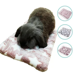 Lit chaud et doux pour maison, Hamster, Lapin, flanelle épaissie, cochon d'inde, Chinchilla, tapis, doublure de Cage, petits Accessoires pour animaux de compagnie, Lapin 