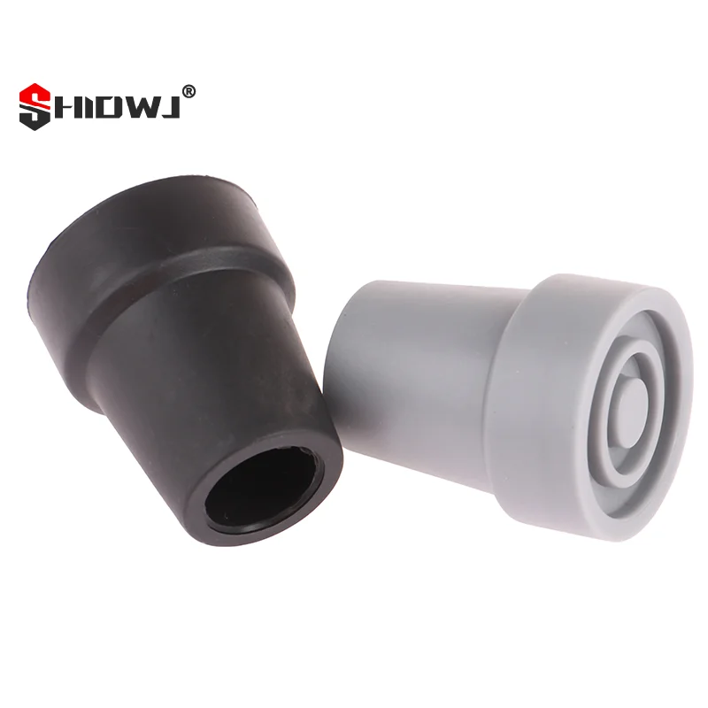 19mm 미끄럼 방지 고무 지팡이 팁 패드 내구성 TPR 미끄럼 방지 헤비 듀티 지팡이 교체용 워킹 스틱 지팡이 끝
