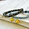 Denim Breakaway Cat Collars with Bell Cat Pendant Kitty Kitten Collars Blue Collar for Female Girl Cats Male Boy Cats Star Print 4