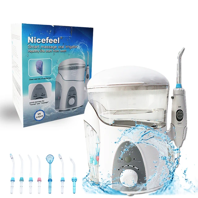 Dental Floss Oral Rinse  Oral Irrigator 600ml Large Capacity Equipped With 7 Nozzles Adjustable Pressure Dental Water Cleaner 1
