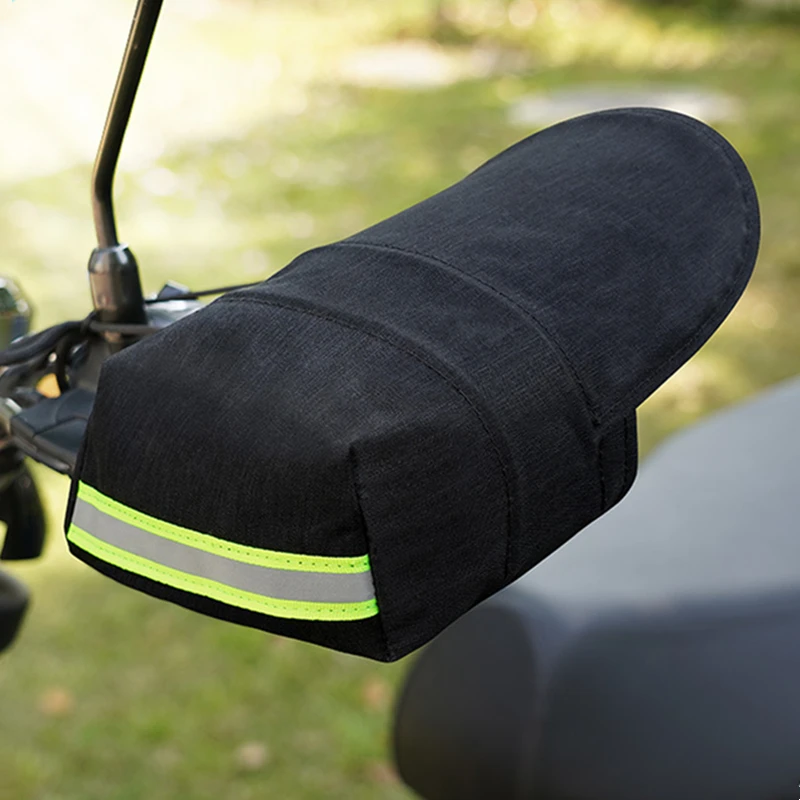 Manchons De Guidon Moto Imperméables Et Chauffants - Taille Universelle, Cuir Synthétique Doublé Polaire - Pour Hiver, Motoneige, Scooter, Vélo