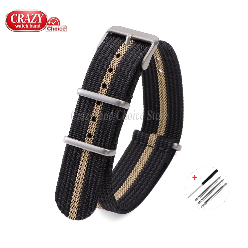 Nylon Canvas Weave Sports Wristband - Universal Replacement Watch Strap