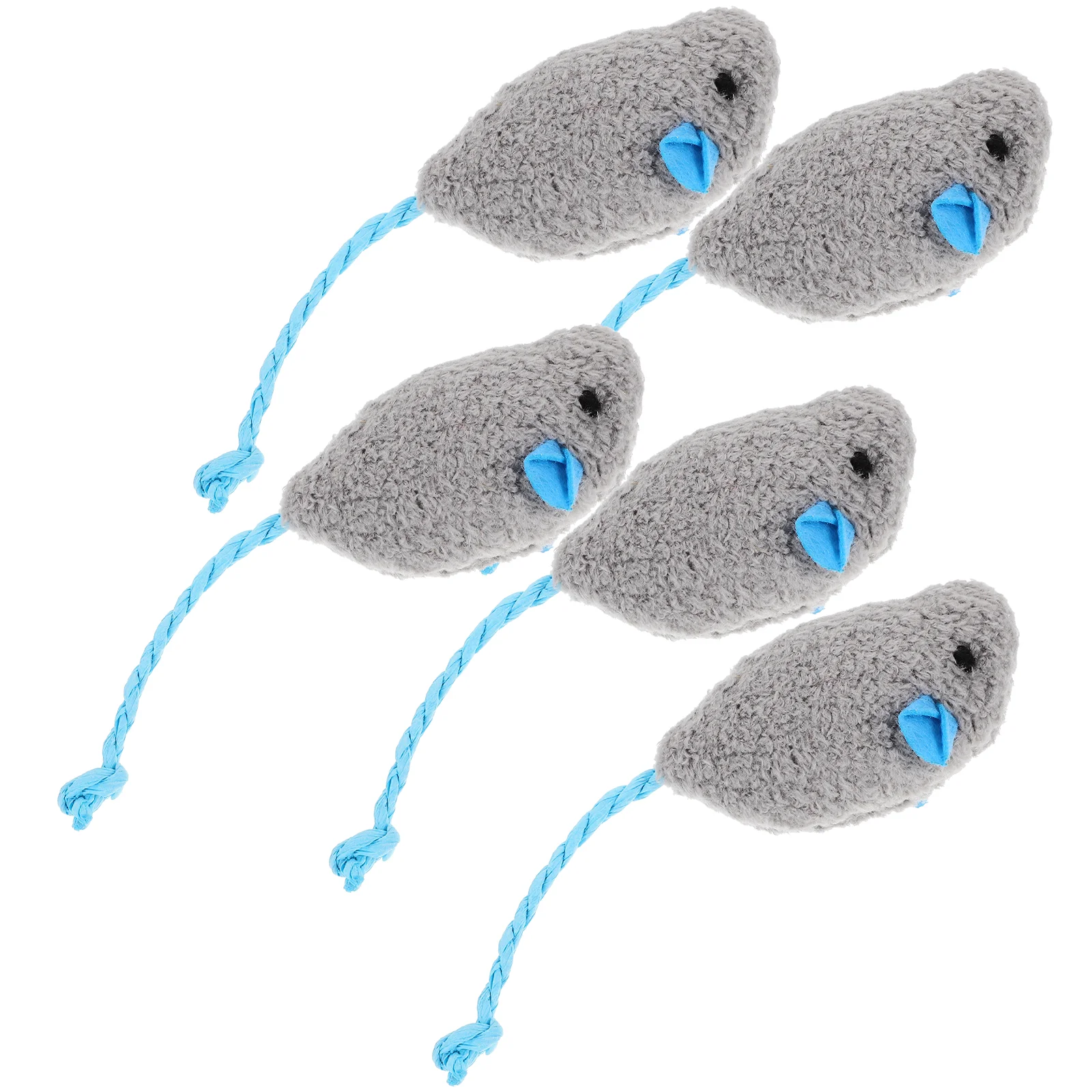 

5 Pcs Simulation Sounding Mouse and Cat Toy Supply Small Treat Funny Kitten Plush Household Interesting Scratching