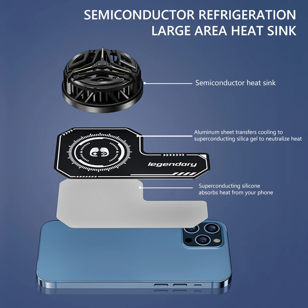 Expend 게임 라디에이터 휴대 전화 냉각 플레이트 게임 쿨러 마그네틱/백 클립 방열 스티커 휴대 전화 반도체 팬