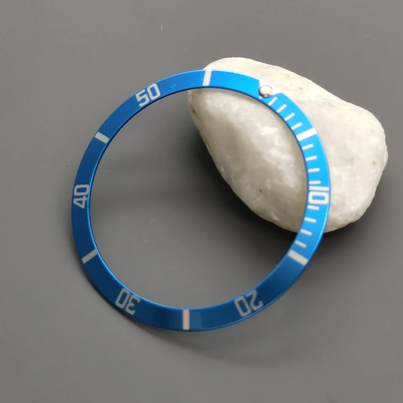 Aluminium Curved Retro Watch Bezel Insert - 36.5mm Watch Accessory Case Ring