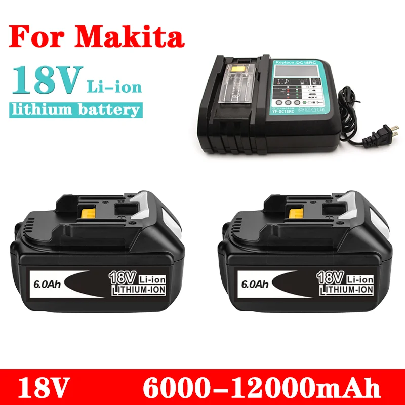 Per Batteria Makita 18V Bl1830 Bl1850B Bl1840 Bl1850 Bl1860 Batterie Di Ricambio Per Utensili Elettrici 18V Cacciavite Batteria E Caricabatterie.