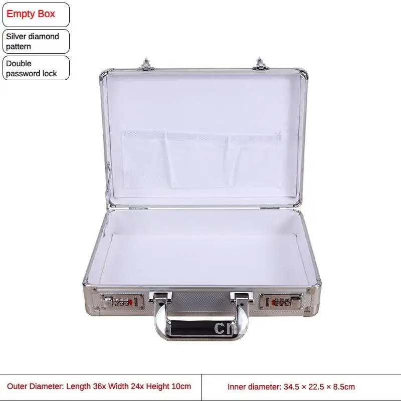 Portable Small Size Aluminum Toolbox with Lock and Password Suitc 6