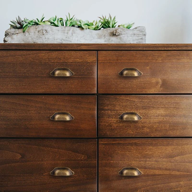 Cabinet Knobs furniture handles kitchen door handles Antique Cupboard Cabinet Cup Furniture Dresser Shell Pull Handles Knobs and Handles Pulls 10Pcs