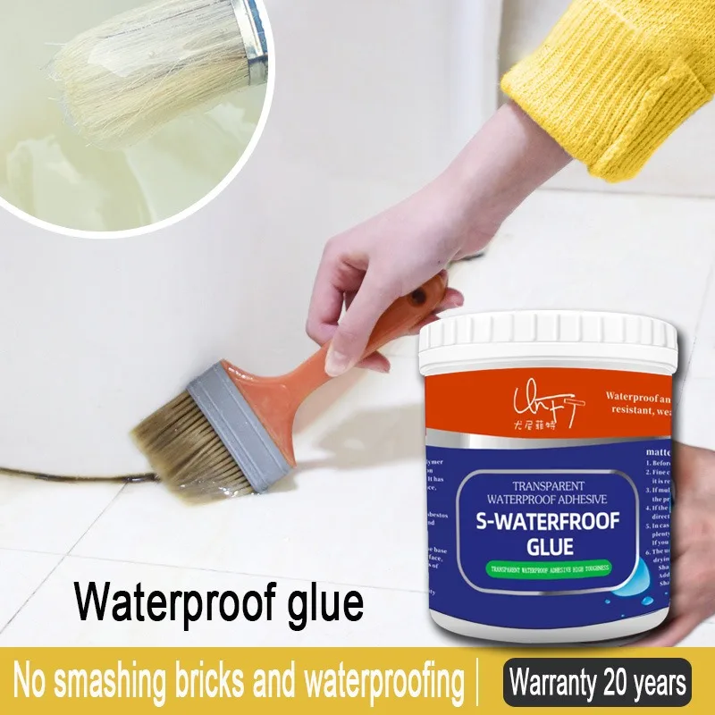 300g Transparent Waterproof Sealant Adhesive for Exterior Walls Leak Proof Coating Bathroom Floor Crack Sealing Mold Proof Coat waterproof sealant