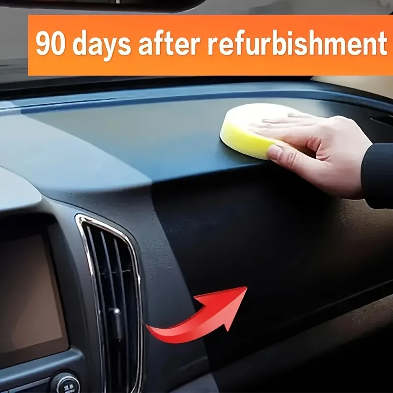 Tire Black Brightener & Car Interior Restorer, 150g &ndash; Multi-Surface Polishing Wax for Dashboards, Plastic, and Artificia