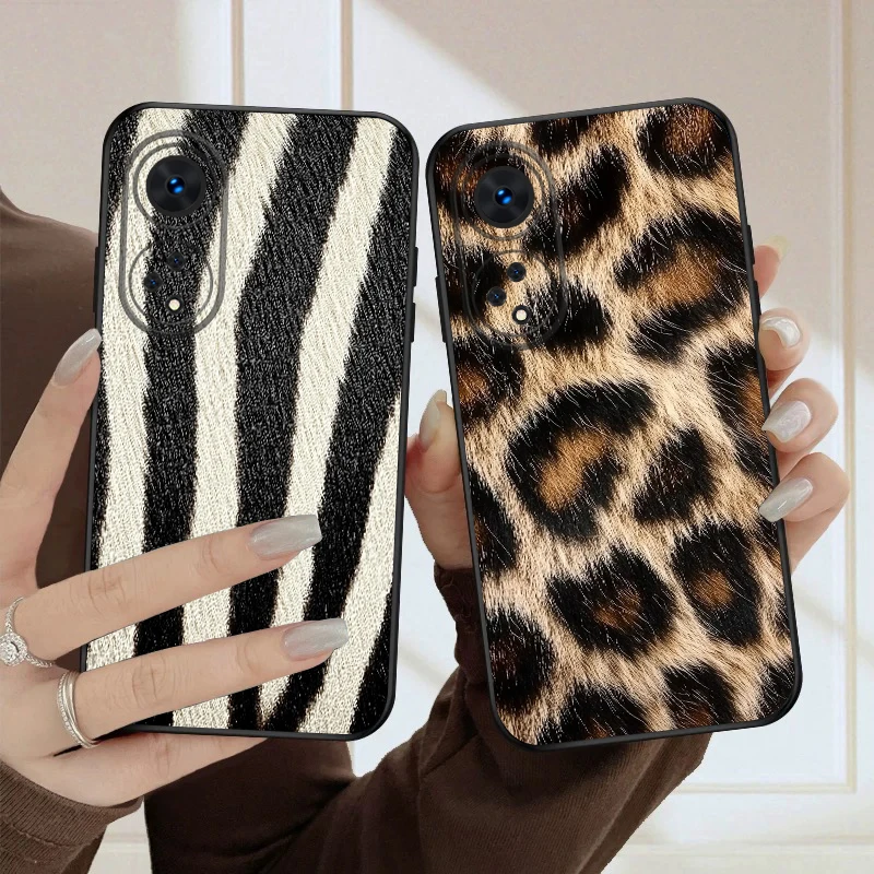 Tiger Skin Pattern Silicone Soft Phone Case