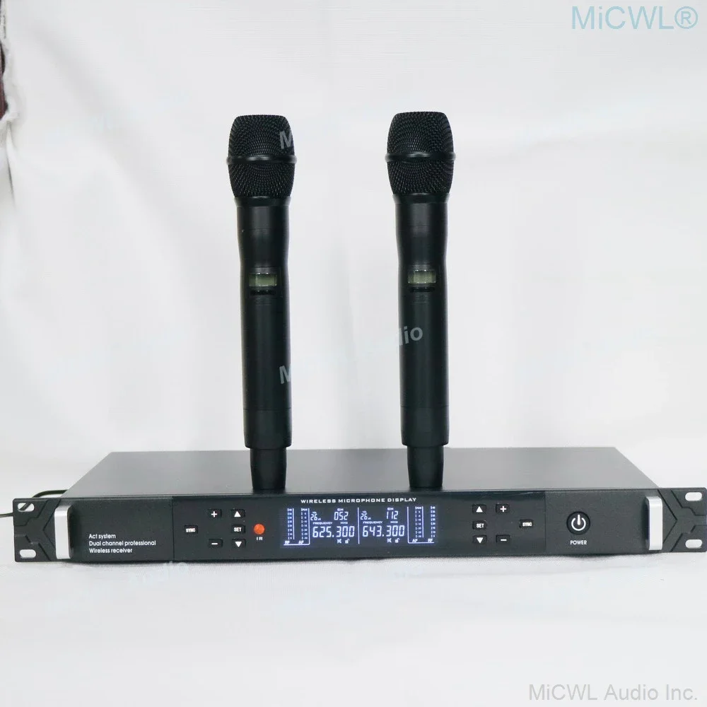Pro UR4D Beta87 듀얼 채널 디지털 무선 마이크 수신기 시스템 H4 J4 530-580 MHz 트루 다이버시티 마이크로폰