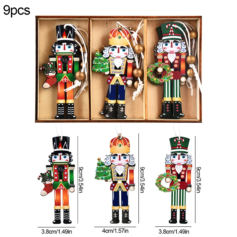 Rustic Christmas Wooden Pendant Ornaments - Gingerbread Man & Gnome Festive Decor