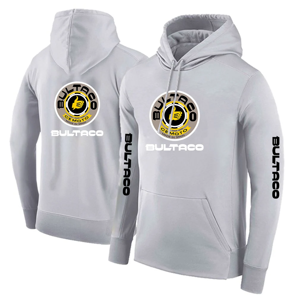 Bultaco Cemoto Motorcycles 2023 New Stly Men Spring Autumn Print Solid Color Pullover Hoodies Comfortable Fabric Designe Tops 2