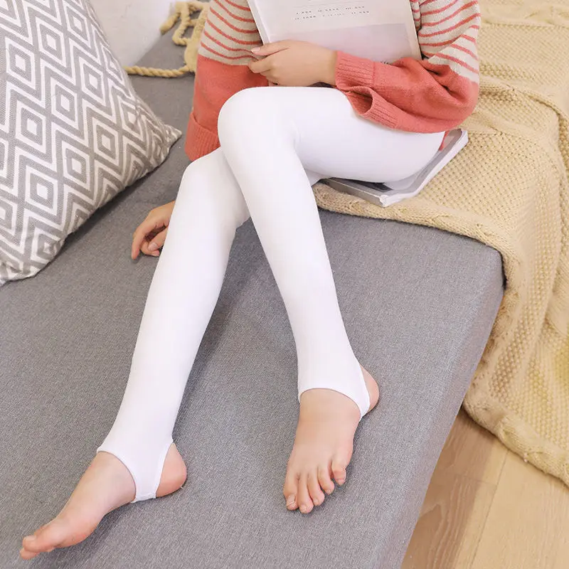 Girl Ballet Dance Pantyhose Thin Section Casual Velvet Leggings Children Baby Step Foot Pants Student Solid Color Dance Pants