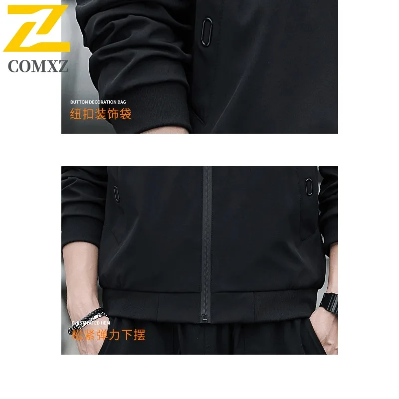 EiAO  Jacket Men's Baseball  Waterproof Windproof Casual Coat for Hiking Camping Fishing Trendy Outdoor Spring Fall Wear 2025